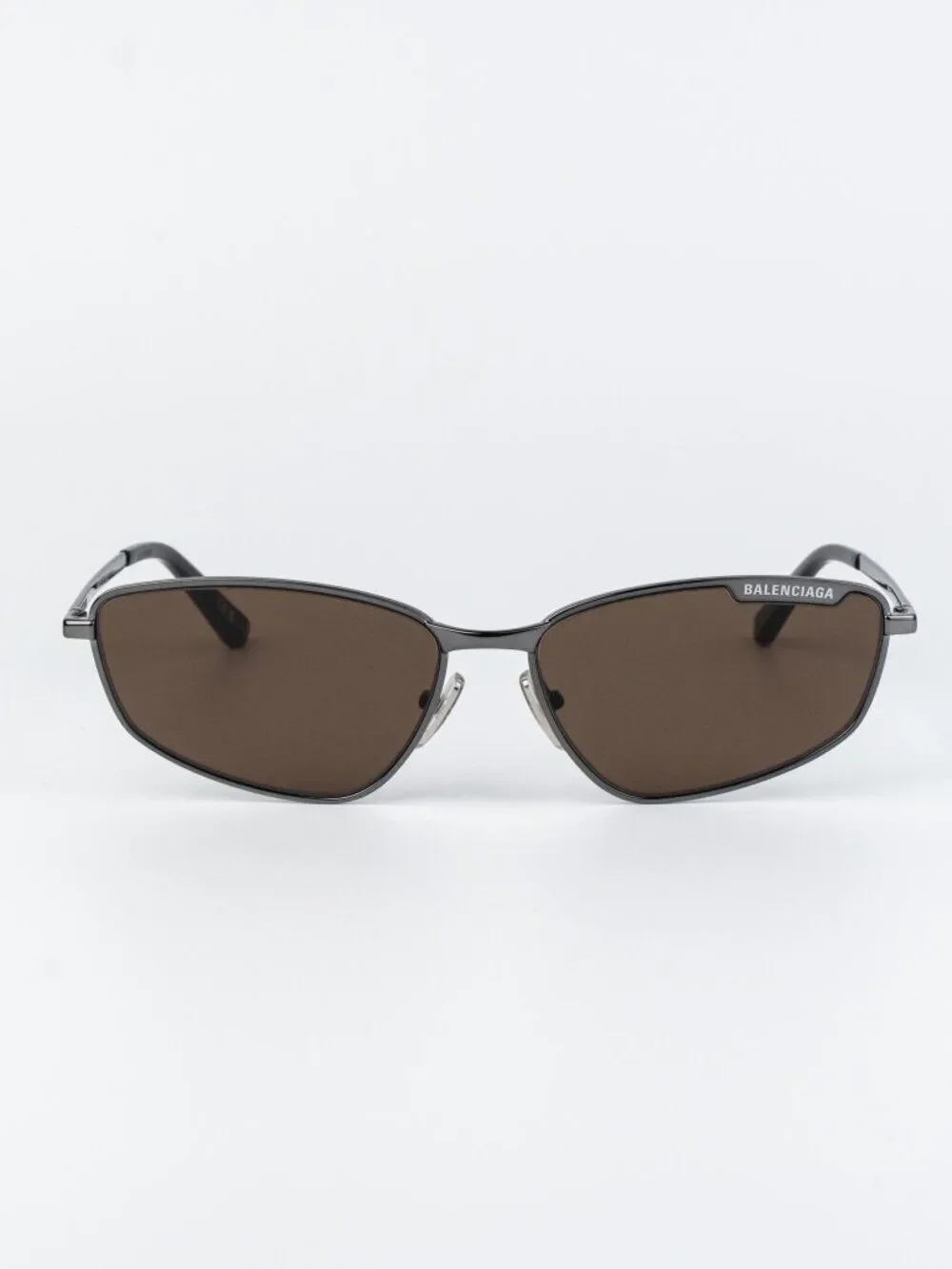Balenciaga Women Sunglasses Ruthenium Brown BB0277S 002 NEW AUTHENTIC